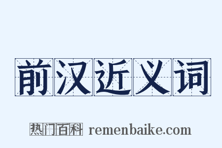 前汉近义词是什么意思的图片